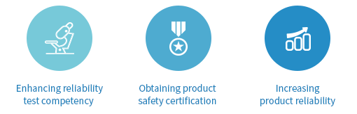 신뢰성 검증 역량 강화, 제품 안전인증 취득, 제품 신뢰성 강화